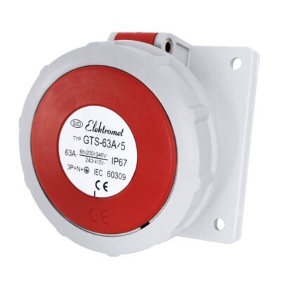 Gniazdo tablicowe skośne 63A/400V 5P IP67 6h 3P+N+Z GTS 63/5 921828