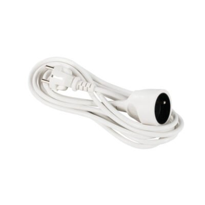 Przedłużacz 1-gniazdo z/u 1,5m /H05VV-F 3x1/ biały PM-BW-1G-15