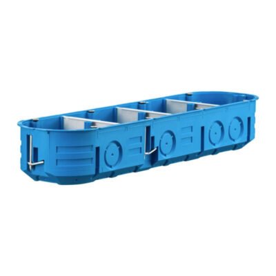 Puszka poczwórna 60mm regips niebieska P4x60K samogasnąca bezhalogenowa 32326203