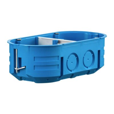 Puszka podwójna 60mm regips niebieska P2x60K samogasnąca bezhalogenowa 32322203