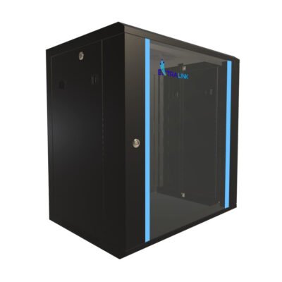 Szafa rack montowana na ścianie Extralink 12U 600x450 Czarna