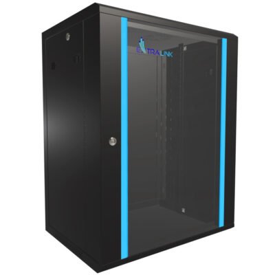 Szafa rack montowana na ścianie Extralink 15U 600x450 Czarna