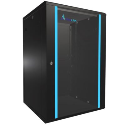 Szafa rack montowana na ścianie Extralink 18U 600x600 Czarna