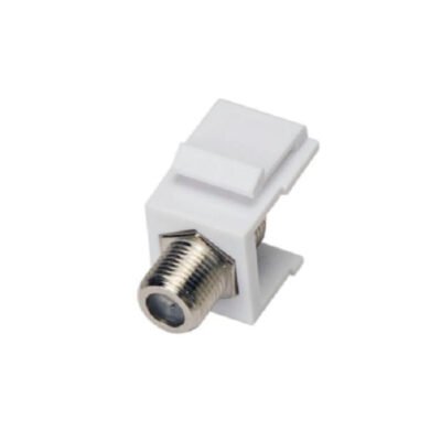 Adapter typu keystone ze złączem F, kolor biały MKA-F-B-CON-F
