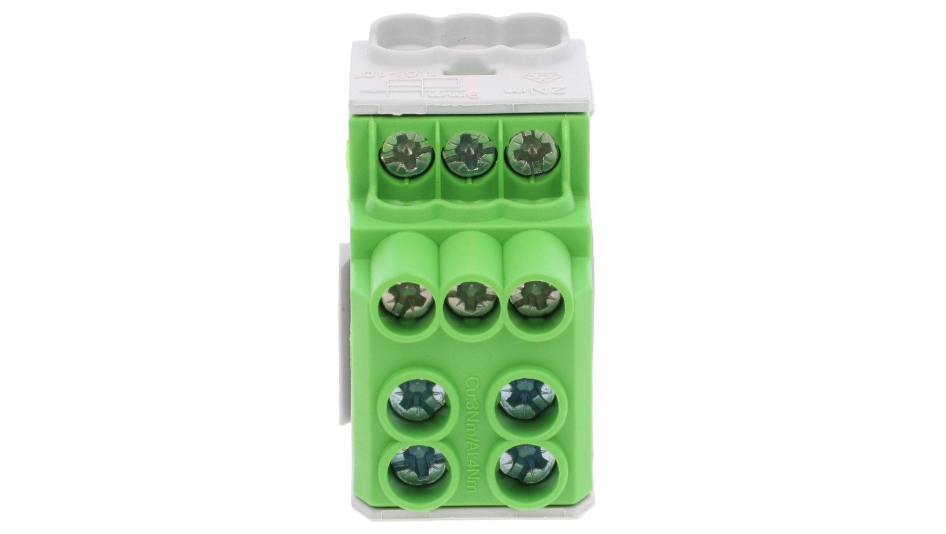 Blok rozdzielczy - dystrybucyjny Al/Cu SDB 100 (80010) SIMBLOCK zielony 81601005