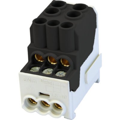 Blok rozdzielczy - dystrybucyjny Al/Cu SDB 100 (80010) SIMBLOCK czarny 81601007