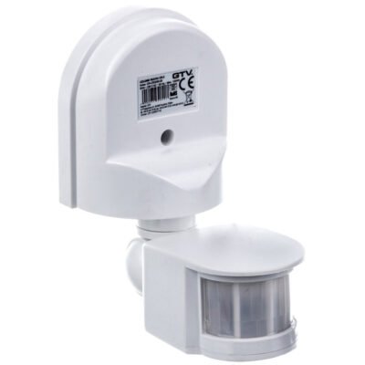 Czujnik ruchu CR-2, max 1200W, AC220-240V, 50/60Hz, kąt działania 180*, zasięg 8m 1,8-2,5m, IP44,