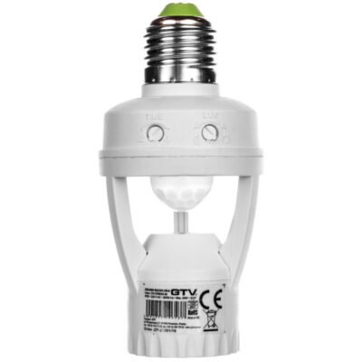 Czujnik ruchu CR-6, max. 60W, E27, AC220-240V, 50/60Hz, kąt działania 360*, zasięg 6m 2-3,5m, IP20