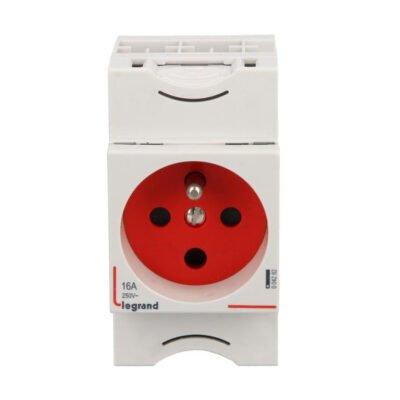Gniazdo modułowe serwisowe 2P+Z 10/16A z osłoną na szynę G382 004282