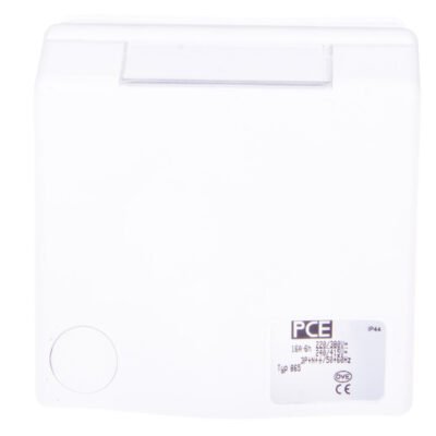 Gniazdo natynkowe przelotowe 16A 5P 400V białe IP44 DESIGN 865-6v