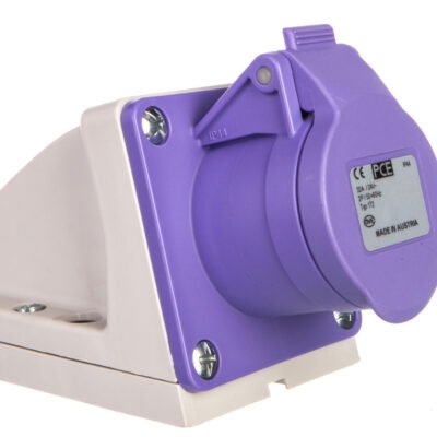 Gniazdo stałe 32A 2P 24V fioletowe IP44 172v