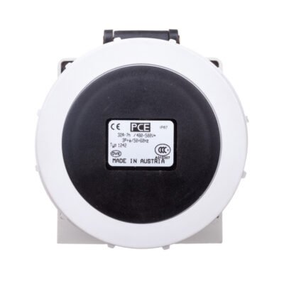 Gniazdo stałe 32A 4P 500V czarne IP67 /bez dławnicy/ 1242-7
