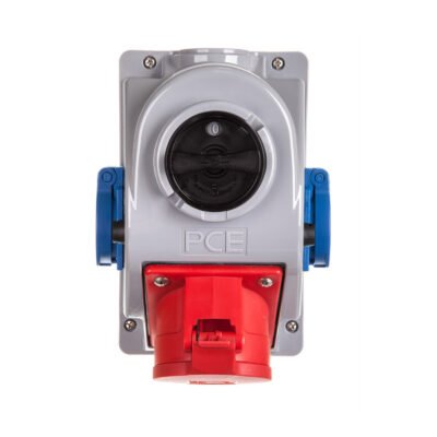 Gniazdo stałe z wyłącznikiem 0-1 32A 5P 400V + 2x2P+Z 230V IP44 COMBO-POL 96062542W