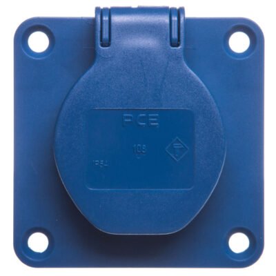 Gniazdo tablicowe 10/16A 2P+Z 230V /70x70/ niebieskie 108-7b
