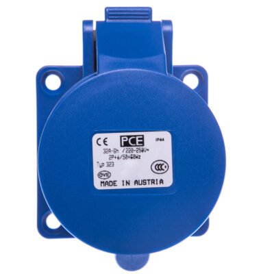 Gniazdo tablicowe 32A 3P 230V /70x70/ niebieskie IP44 323-6