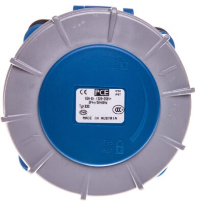 Gniazdo tablicowe 63A 3P 230V /100x100/ niebieskie IP67 POWER TWIST 333-6
