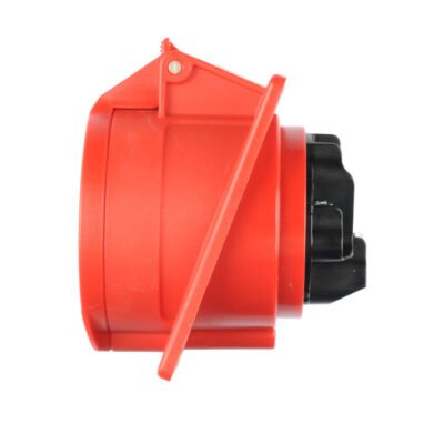 Gniazdo tablicowe skośne 32A 5P 400V /80x97/ czerwone IP44 TWIST 425-6