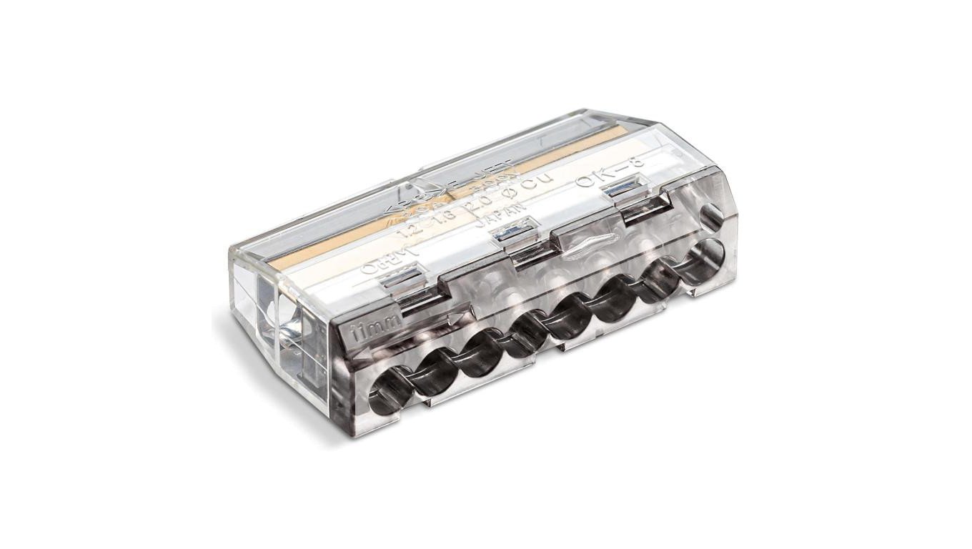 Szybkozłączka SCP8 IDEALNA wtykowa do drutów i wielodrutów 8-torowa 4mm 24A 450V 88000007S /50szt./