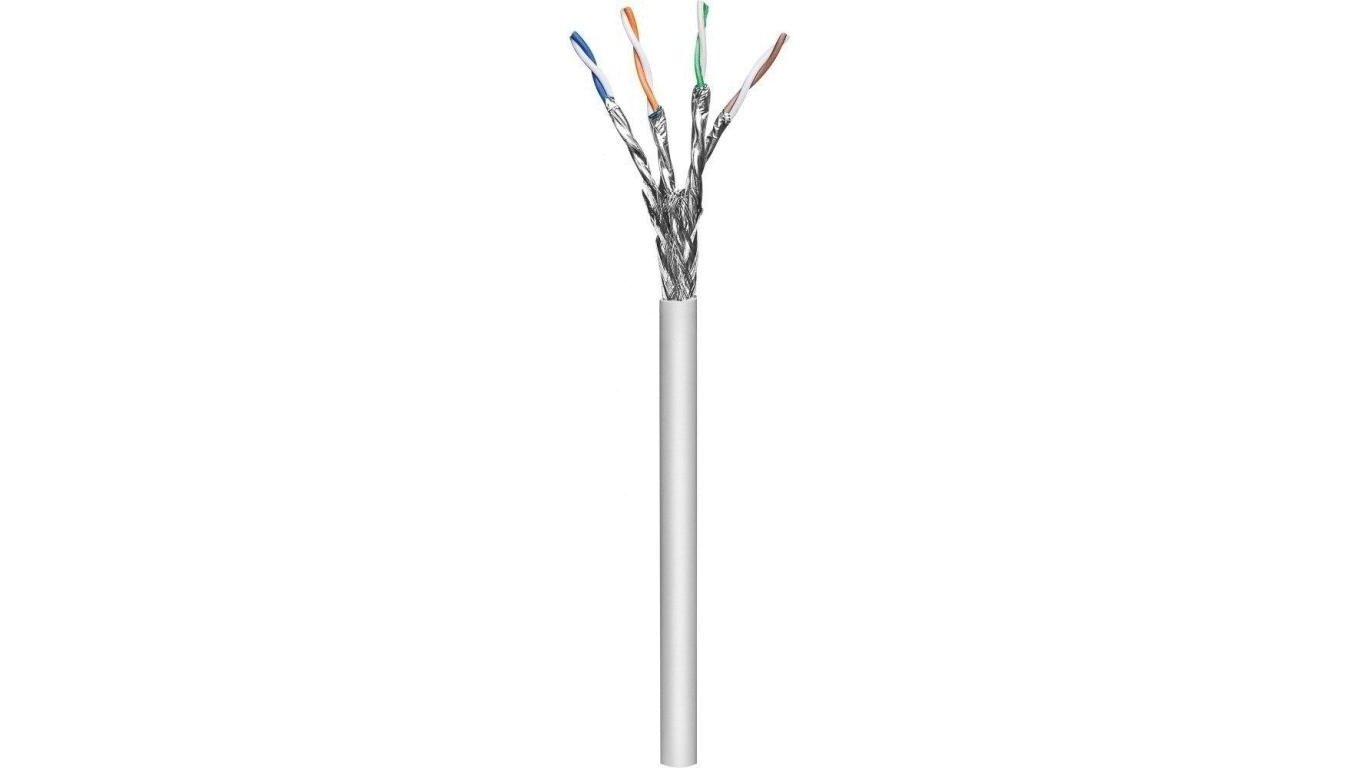 Kabel Skrętka Kat 6A S/FTP linka PIMF szara 100 procent miedzi ITP-C6A-FLS305 /305m/