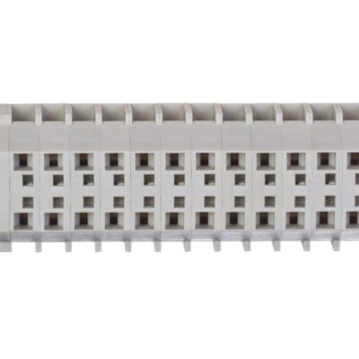 Listwa zaciskowa 12-torowa 2-przewodowa ExeII 4mm2 z uchwytami montażowymi fi 3,2mm jasnoszara 262-142