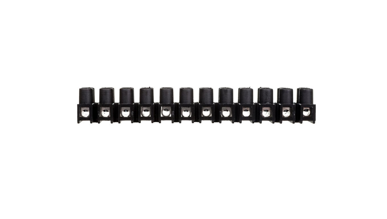 Listwa zaciskowa gwintowa 12-torowa 2,5mm2 czarna LTA12-2,5 22210217