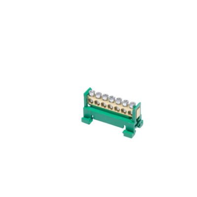 Listwa zaciskowa na szynę PE7 ochronna 7-torowa 16mm 400V AC 63A zielona 81700005