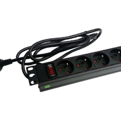 Listwa zasilająca rack 10 cali PDU gniazdo 4 x CEE 7/5 wtyk CEE 7/7