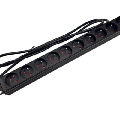 Listwa zasilająca rack 19 cali PDU gniazdo 10 x CEE 7/5 wtyk CEE 7/7