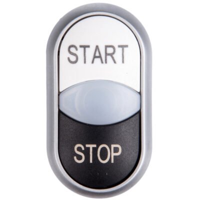 Napęd przycisku podwójny czarno/biały /START-STOP/ z podświetleniem z samopowrotem M22-DDL-WS-GB1/GB0 216708