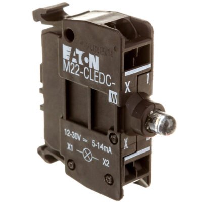 Oprawka z LED biała 18-30V AC/DC zacisk spężynowy M22-CLEDC-W 216572
