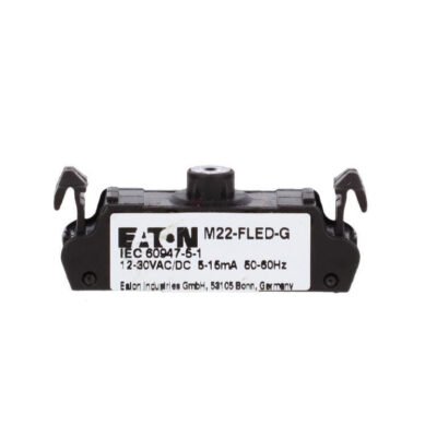 Oprawka z LED płaska zielona 12-30V AC/DC M22-FLED-G 180797