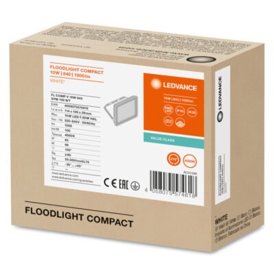 Projektor LED FLOOD COMPACT V 10W 1000lm 4000K IP65 SYM 100 biały 3 LATA GWARANCJI 4058075574618