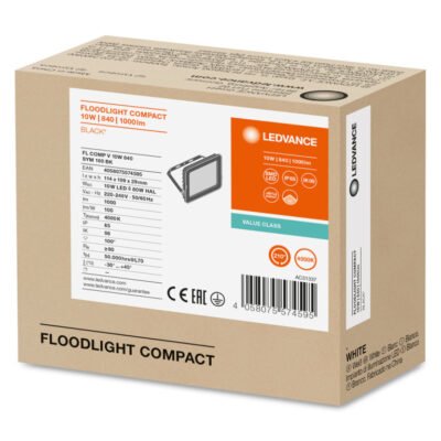 Projektor LED FLOOD COMPACT V 10W 1000lm 4000K IP65 SYM 100 czarny 3 LATA GWARANCJI 4058075574595