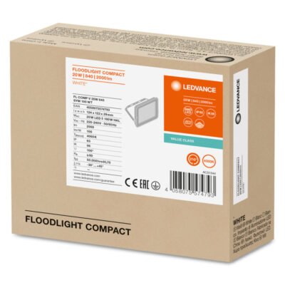 Projektor LED FLOOD COMPACT V 20W 2000lm 4000K IP65 SYM 100 biały 3 LATA GWARANCJI 4058075574793