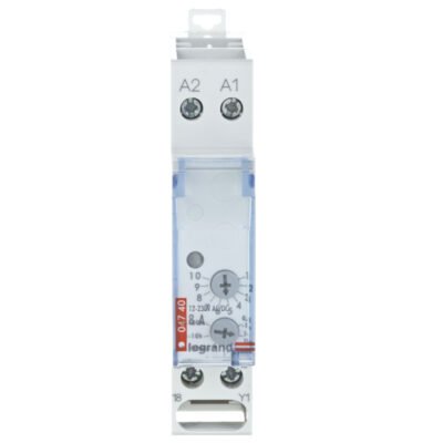 Przekaźnik czasowy 1P 8A 0,1sek-100h 12-230V AC/DC opóźnione załączenie RC302 004740
