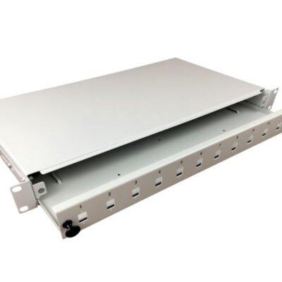 Przełącznica światłowodowa 12xSC simplex / 12xLC duplex 19 1U z płytą czołową FOP-1U-12SCS-S