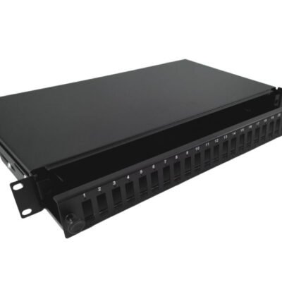 Przełącznica światłowodowa 24xSC duplex 19 1U z płytą czołową, wysuwalna FOP-1U-24SCD-C