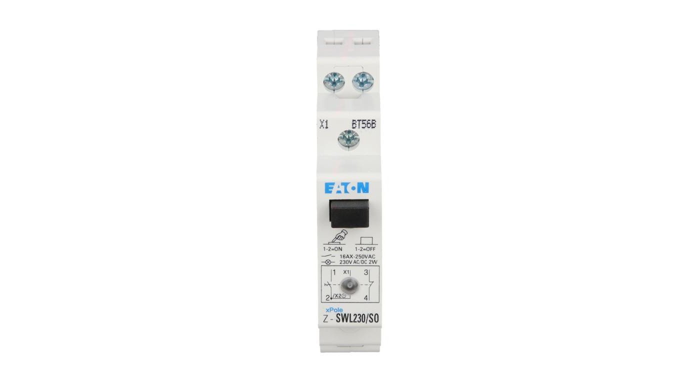 Przełącznik modułowy 2-pozycyjny 2Z+1R 16A z lampką sygnalizacyjną 230V AC/DC Z-SWL230/SO 276307