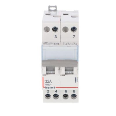 Przełącznik modułowy zasilania I-0-II (sieć-agregat) 32A 2P 32A 412903