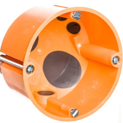 Puszka do pustych ścian fi 60mm z membranami przebiciowymi płytka E2700 pomarańczowa wiatroszczelna 83191088