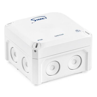 Puszka naścienna 85x85x54mm IP66 z membranami biała SNFK08 83168006
