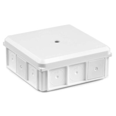 Puszka naścienna 90x37x90mm IP55 z dławnicami z 1 wkrętem bezhalogenowa biała NSW90x90 35418706