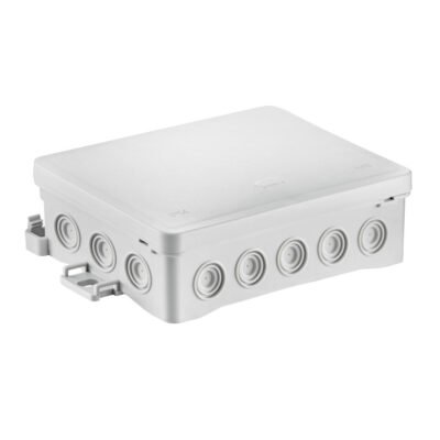 Puszka naścienna 90x40x135mm IP54 z dławnicami samozatrzaskowa bezhalogenowa odporna na UV szara FastboxiHook NS9 35404102