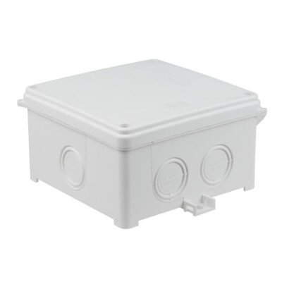 Puszka naścienna hermetyczna pusta 118x118x68mm IP67 samogasnąca bezhalogenowa odporna na UV biała N110x110S 35137206