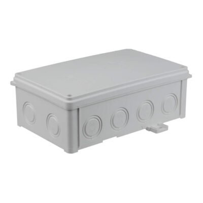 Puszka naścienna hermetyczna pusta 188x118x68mm IP67 samogasnąca bezhalogenowa odporna na UV szara N110x180S 35270202