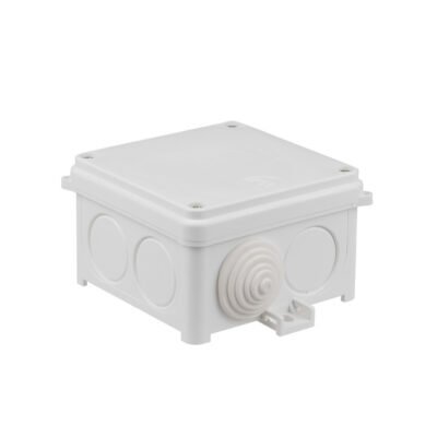 Puszka naścienna hermetyczna pusta 88x88x55mm IP55 samogasnąca bezhalogenowa odporna na UV biała N80x80 35110206