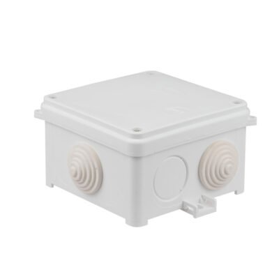 Puszka naścienna hermetyczna pusta 98x98x60mm IP55 samogasnąca bezhalogenowa odporna na UV biała N90x90 35120206