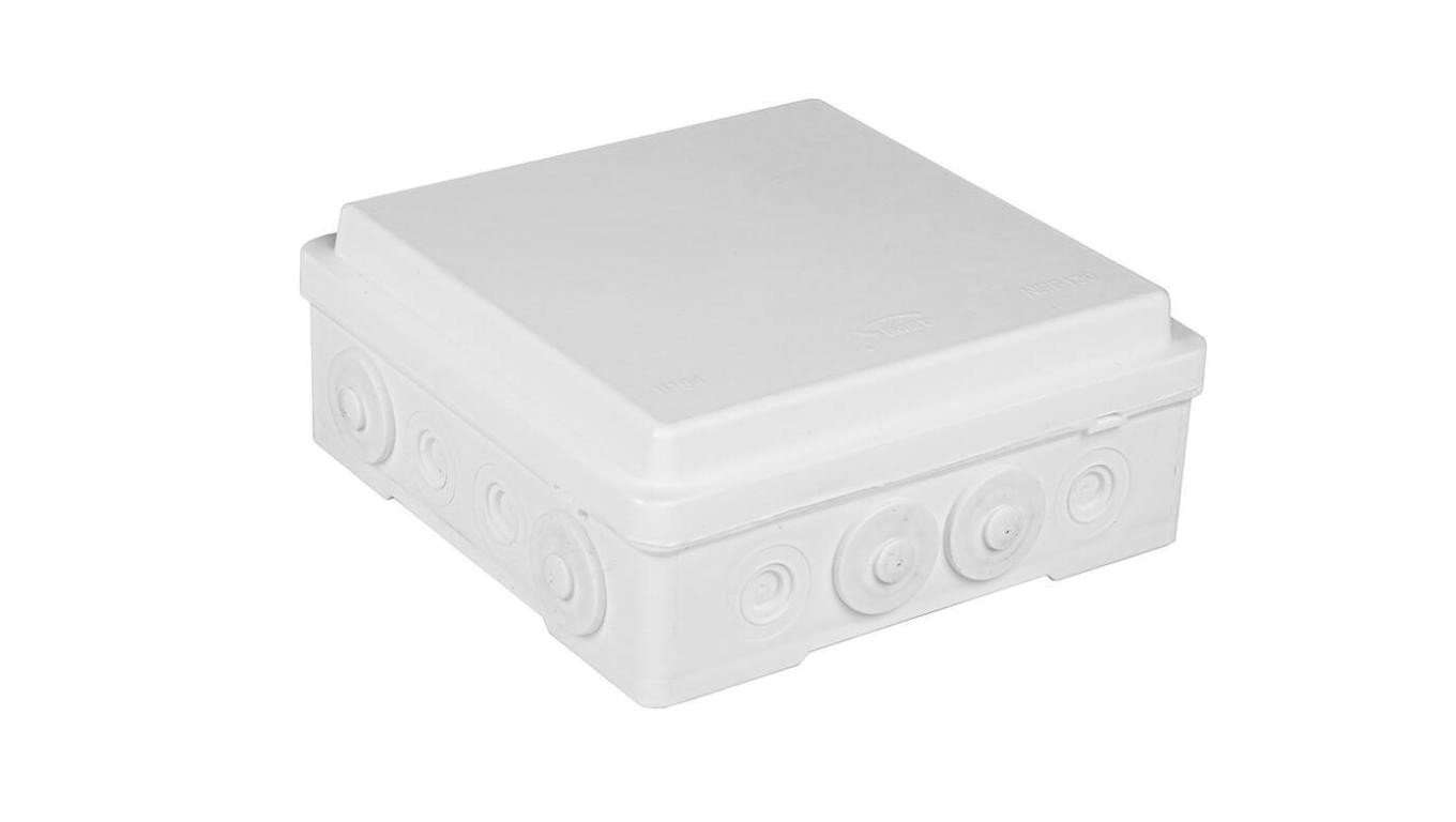 Puszka naścienna przyłączeniowa 130x52x130 mm, z 4 dławnicami, IP54, bezhalogenowa, odporna na UV, NPP130 biała 35390006