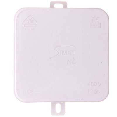 Puszka n/t hermetyczna pusta 75x75x38mm IP54 z dławicą zintegrowaną szara N5 samogasnąca bezhalogenowa 83005002
