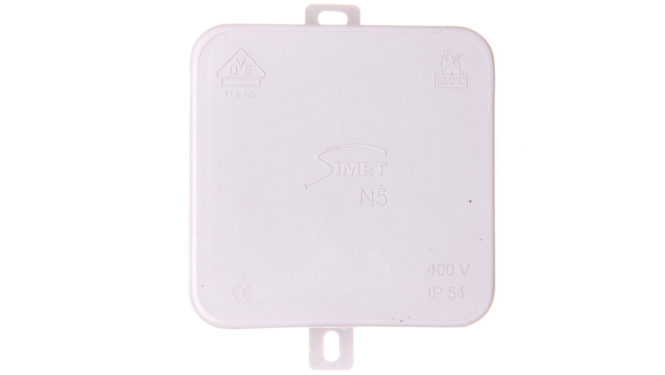 Puszka n/t hermetyczna pusta 75x75x38mm IP54 z dławicą zintegrowaną szara N5 samogasnąca bezhalogenowa 83005002